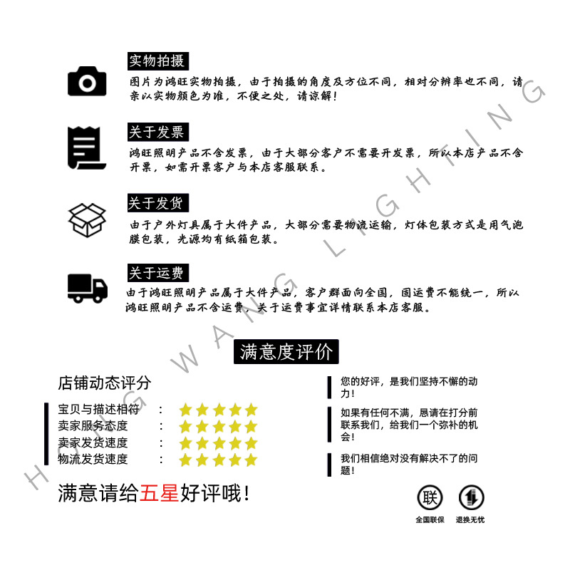 户外景观灯庭院灯LED公园小区园林别墅街道路灯草坪灯高杆灯柱示例图7