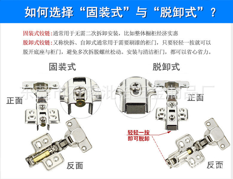 缓冲快装三维底座调节阻尼液压衣柜橱柜家具鞋柜飞机烟斗合页铰链示例图10