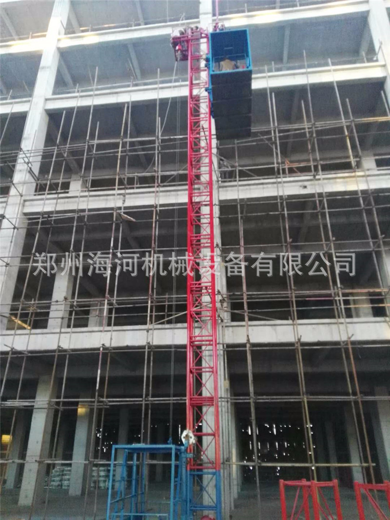 供应建筑物料双吊篮提升机 多层高建筑物外墙施工升降机现货示例图4