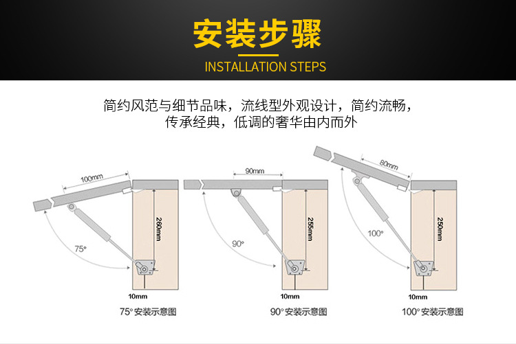 订制不锈钢气弹簧支撑杆 气动液压气压杆 柜门支撑液压杆生产厂家示例图6