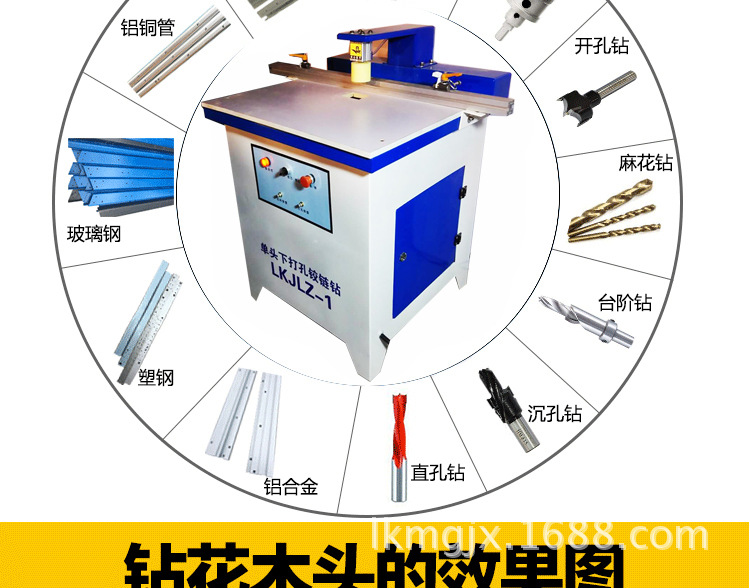 橱柜门单头铰链钻打孔机缓冲铰链钻家具木板木工加工机械钻孔机示例图2