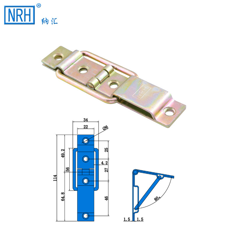 NRH/纳汇支撑合页航空箱专用支撑铰链合页铁材质镀铬90度支撑合页示例图6