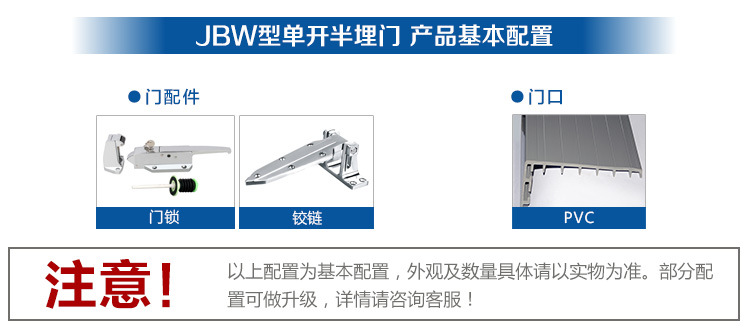 天津红旗制冷 JBW型半埋冷库门 冷库单开铰链门  厂家定制示例图11