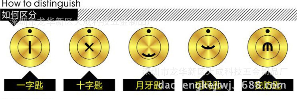 卷闸门锁卷帘门锁铜芯十字钥匙可做多款钥匙月牙叶片电脑匙薄锁示例图8