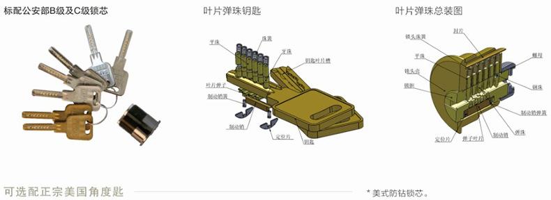 富宇FUYU	大门锁	对开大门锁	金属门对开大门锁 广东中山门锁厂家示例图8