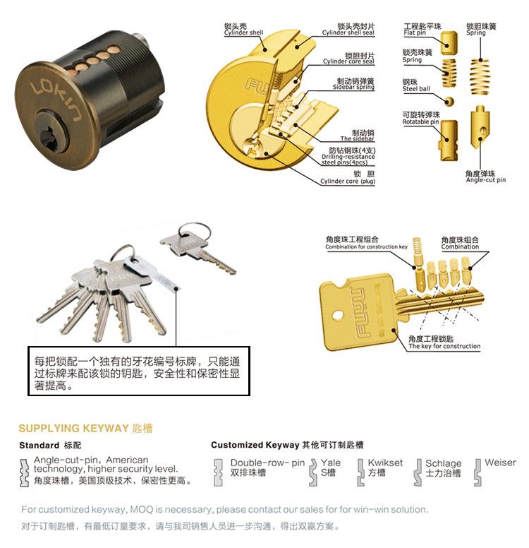 富宇FUYU	大门锁	对开大门锁	金属门对开大门锁 广东中山门锁厂家示例图9