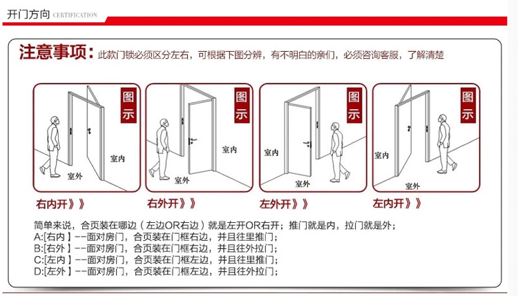 高级水磨 防盗门304不锈钢水磨面板 机械锁具拉手把手示例图6