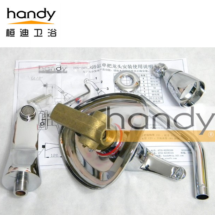 暗装淋浴花洒龙头工厂 直供入墙式花洒淋浴器桓迪handyHD-5B08 浴缸用暗装淋浴花洒龙头示例图16