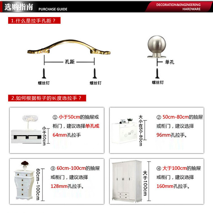 厂家直销哑光现代简约铝合金明孔拉手抽屉橱柜门把手家具五金拉手示例图8