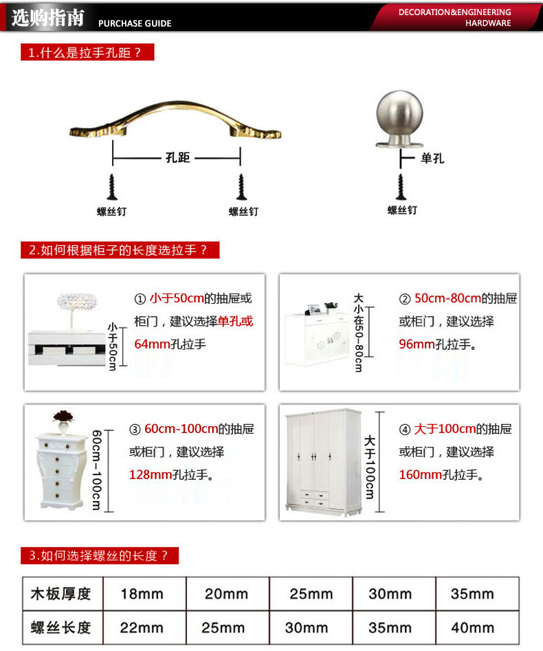 温州厂家直销欧式田园简约锌合金拉手 抽屉橱柜门把手 银金 2118示例图10