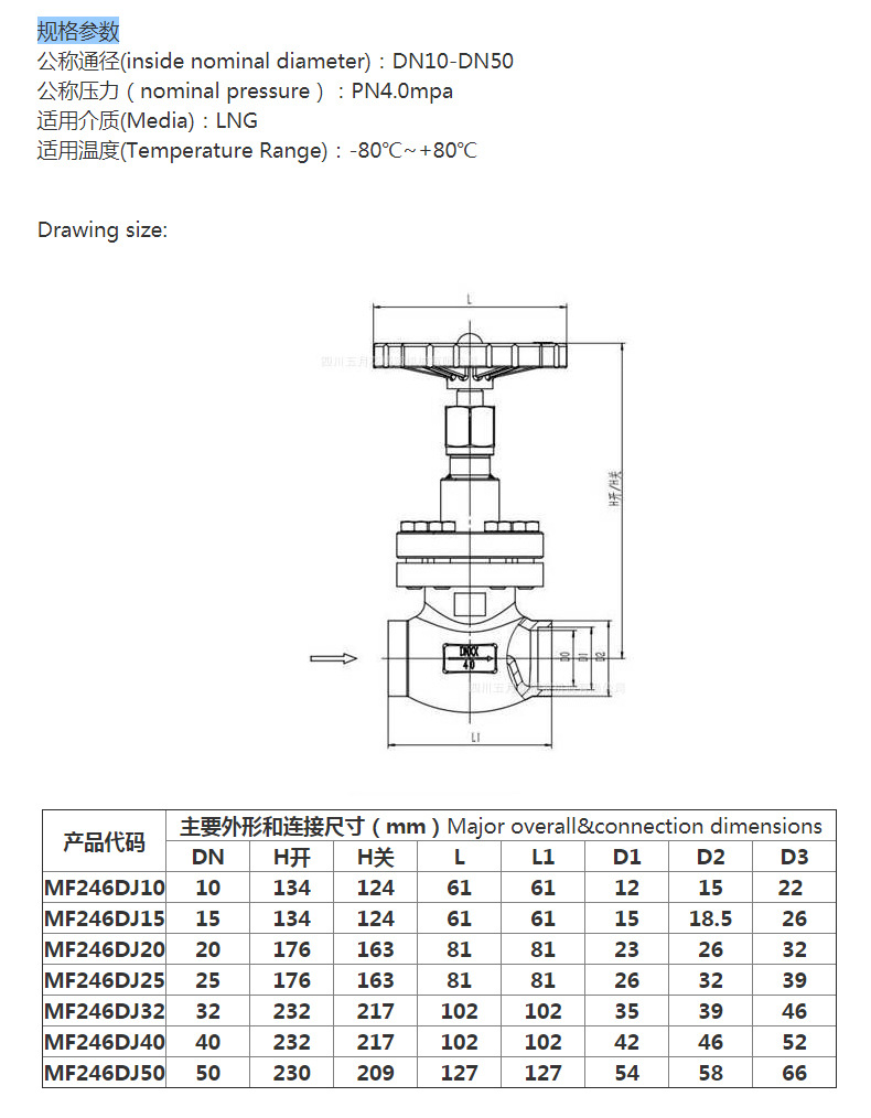 厂家直供 LNG超低温长轴截止阀示例图5