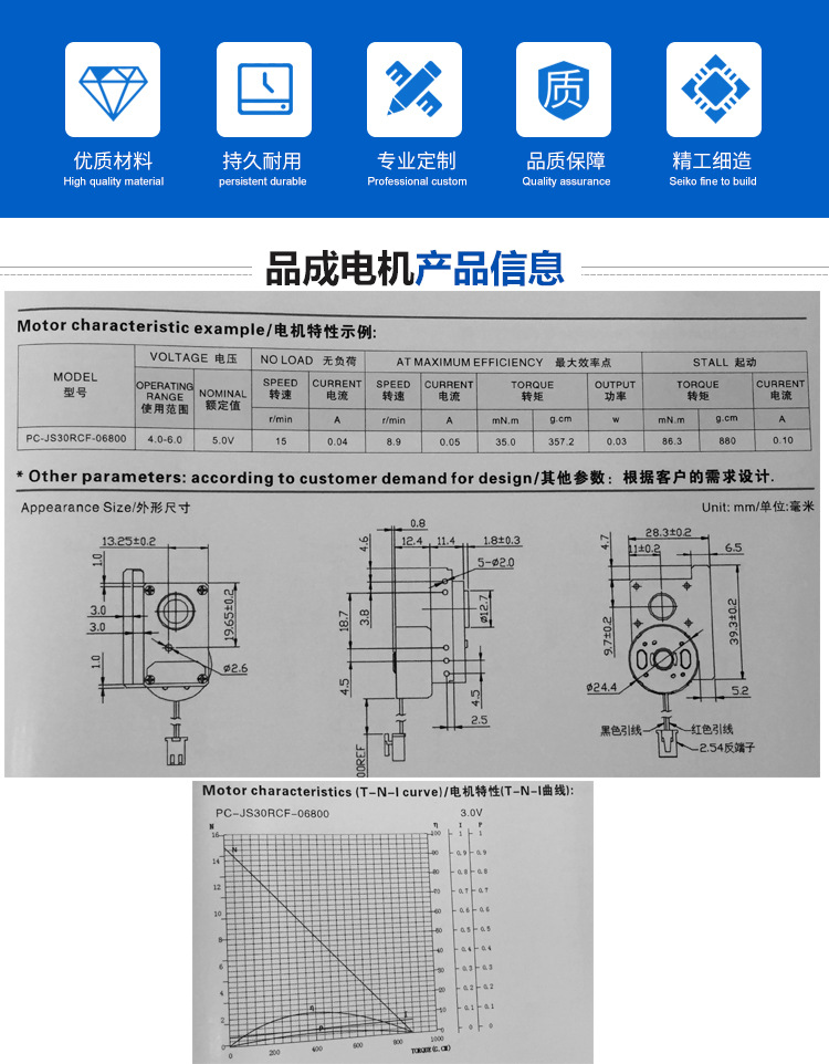 品成电机300太阳能户外草坪灯地埋灯迷你激光灯齿轮箱减速马达示例图1