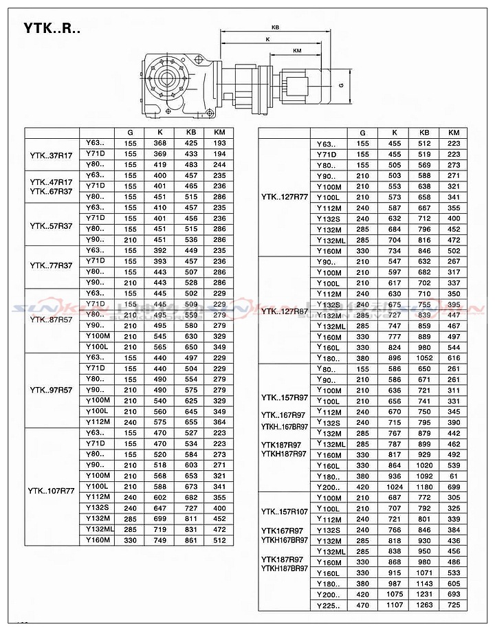 厂家特价上坤硬齿面齿轮箱 齿轮减速机K37-K187速比5.36-197.37示例图20