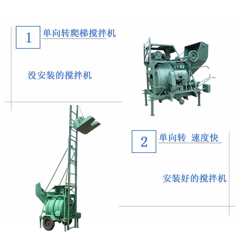 平头爬梯式混凝土搅拌机