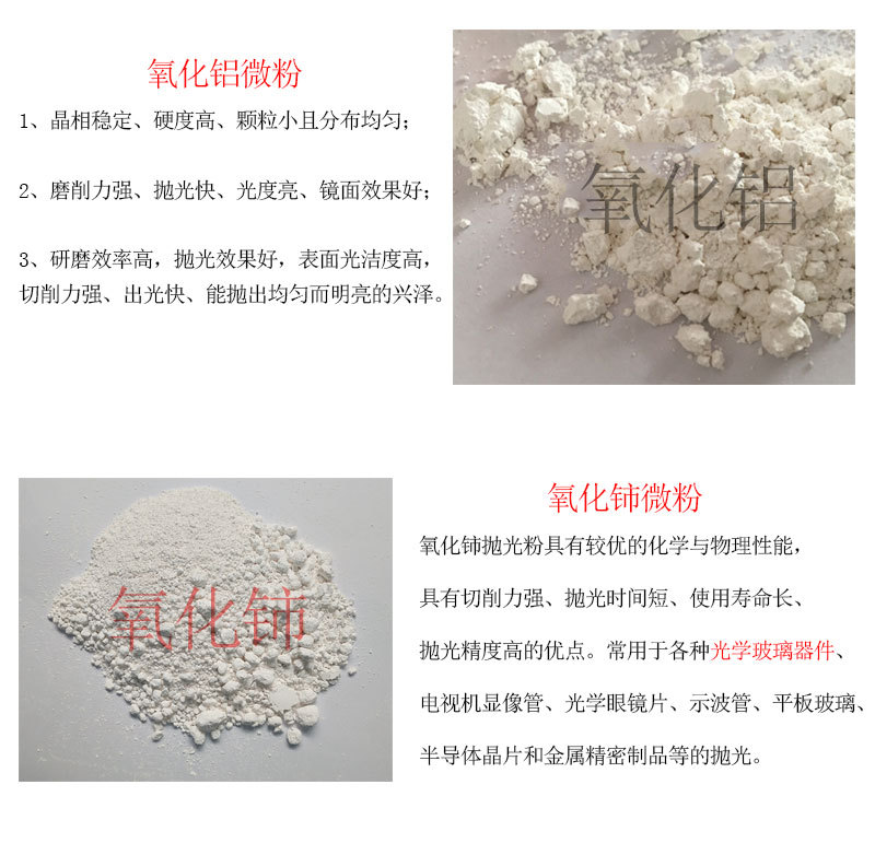 金相抛光粉 氧化铝粉 氧化铈氧化铬微粉金属玉石玻璃抛光粉磨料示例图3