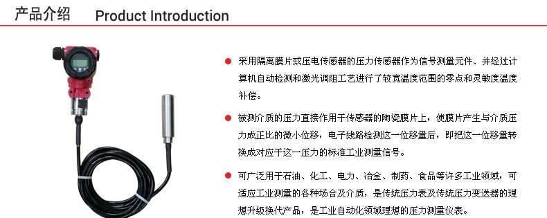 投入式压力式静压式液位计深水井液位计测量仪器液位传感器变送器示例图2