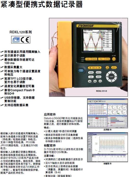 RDXL121-D 便携式数据记录器/记录仪 Omega欧米茄原装示例图2