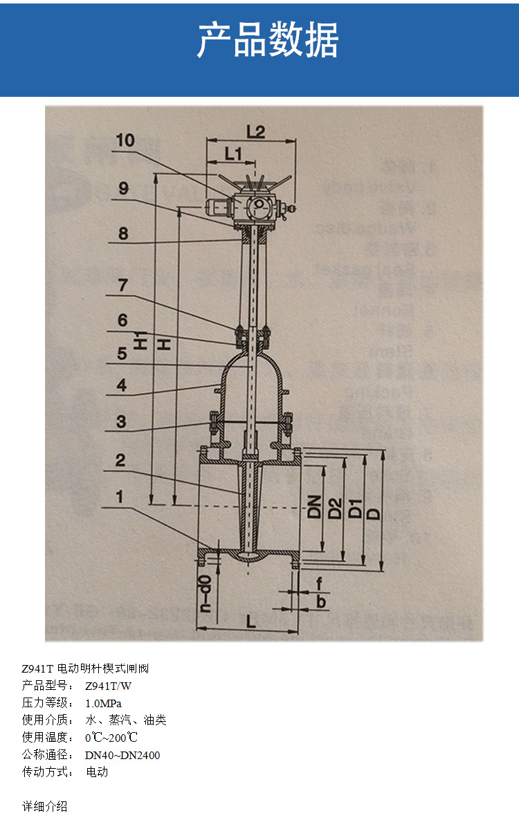 厂家直销内螺纹闸阀 电动明杆楔式闸阀 Z941TW示例图5