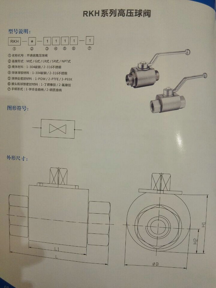 天津高压球阀 不锈钢卡套式球阀 RKH高压液压球阀示例图4