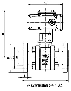 电动高压球阀_法兰式