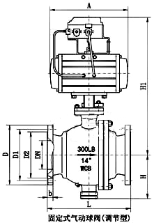 气动固定式球阀_调节型