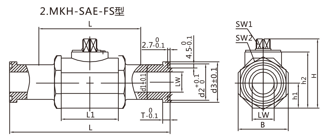 厂家（Bolev）直供液压阀：高压球阀-BKH(MKH)-SAE-FS示例图5