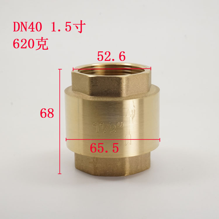 玉环阀门 黄铜 弹簧立式止回阀  逆止阀 防倒流阀 表前阀 水泵阀示例图8