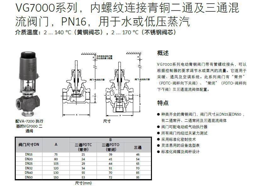 江森二通柱塞阀VG7401LT| 品质好！示例图1