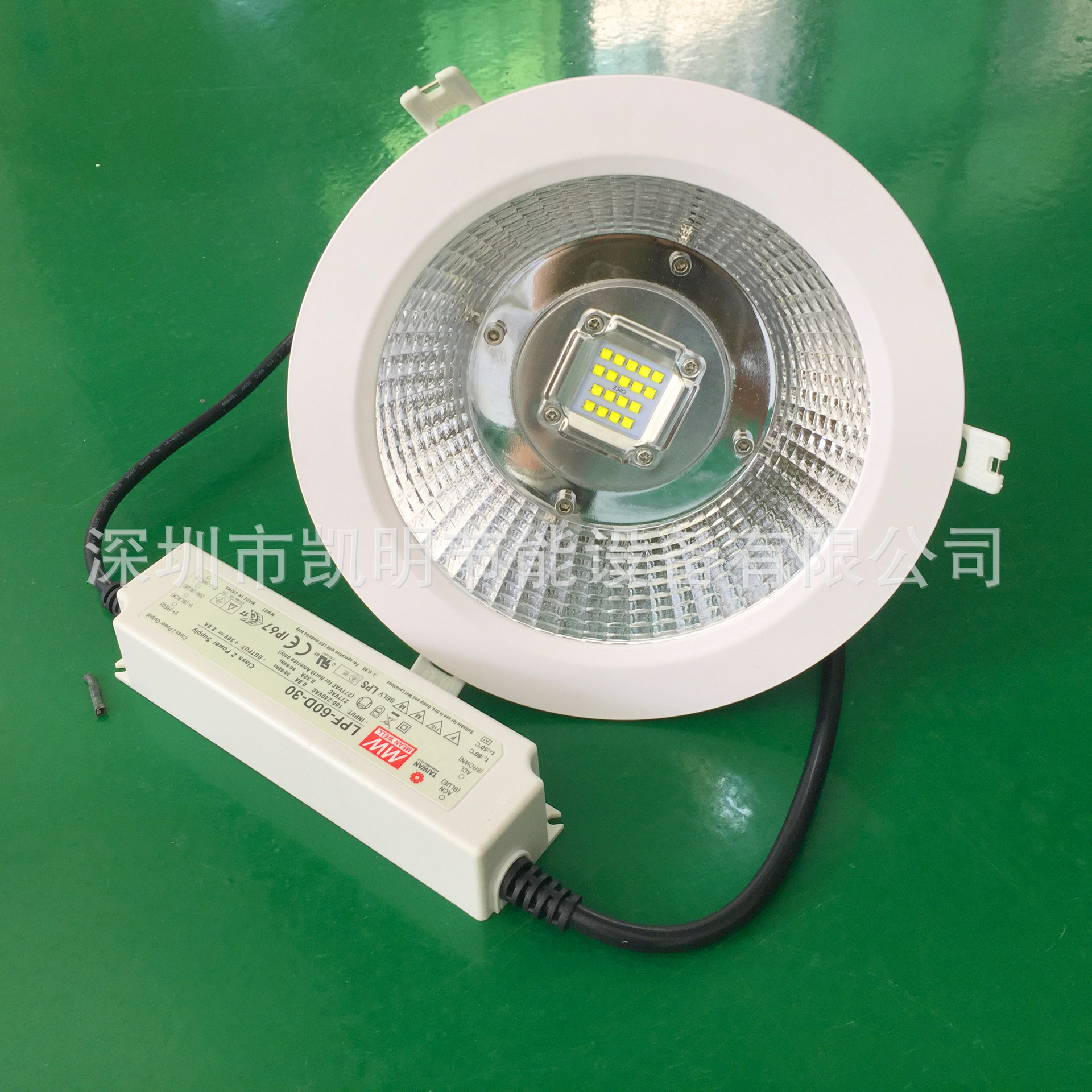 100WLED筒灯/大功率暗装筒灯/80W 120W报告厅石膏板嵌入COB筒灯示例图6