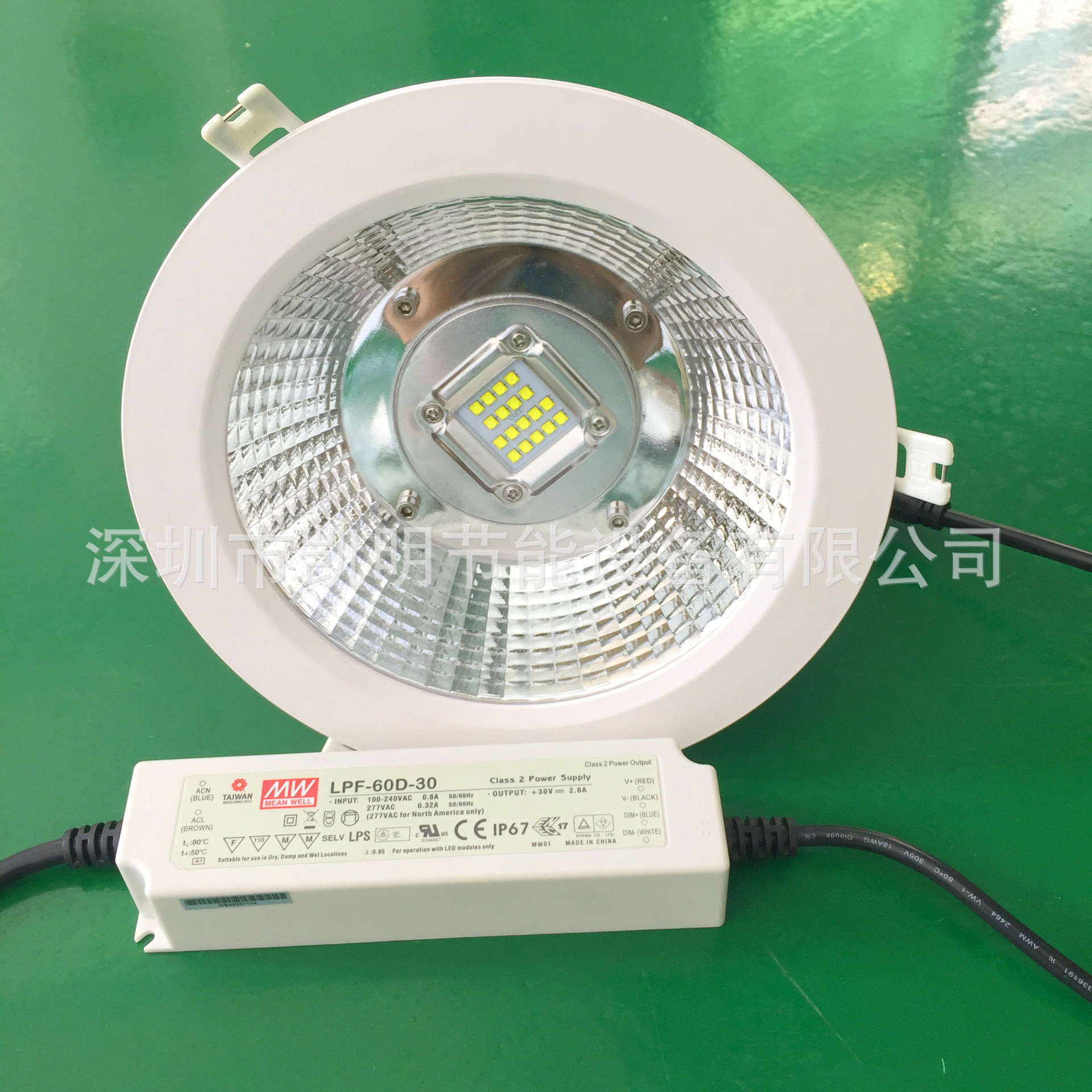 100WLED筒灯/大功率暗装筒灯/80W 120W报告厅石膏板嵌入COB筒灯示例图5