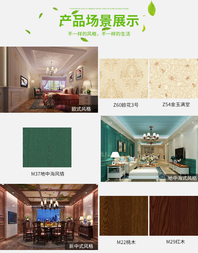 明代厂家直销 竹木纤维集成墙板 酒店护墙板集成墙面  环保无甲醛示例图18