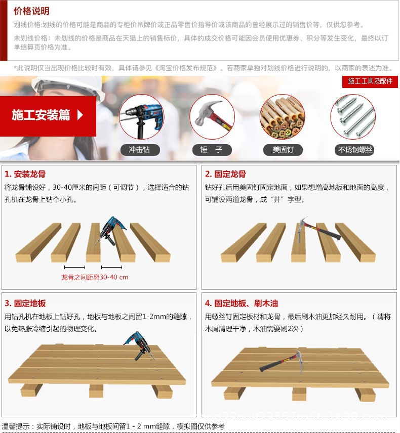 批发碳化木板材户外防腐木方龙骨 地板景观工程材料 防腐木批发示例图2