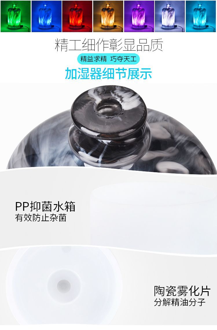 树脂水墨风景画香薰加湿器 跨境电商专供家用迷你香薰机工厂私模示例图5