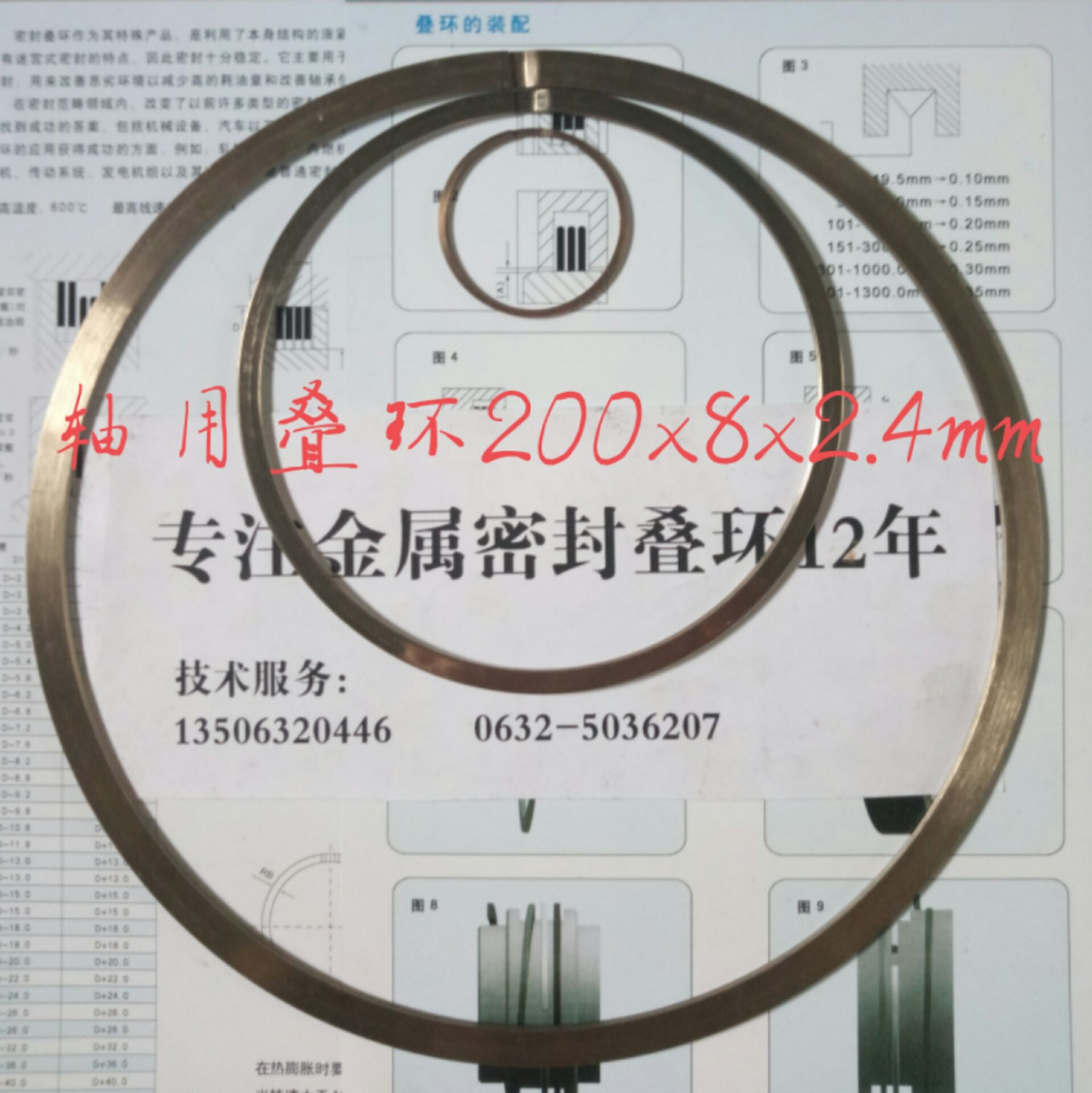 密封叠环 叠环 金属密封叠环 ISD 200 密封环 金属缠绕垫片示例图1