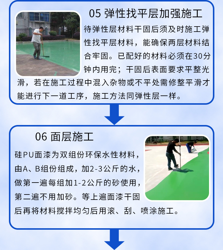 源头现货新国标水性硅PU面层运动球场硅pu开 厂家直销上海厂示例图6