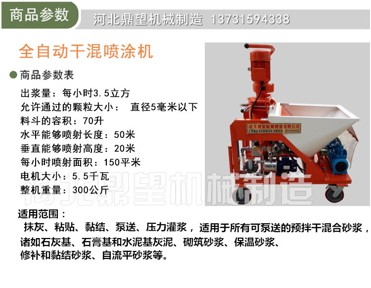 多功能腻子石膏粉喷涂水泥砂浆涂料 油漆乳胶漆外墙真石漆喷涂机示例图8