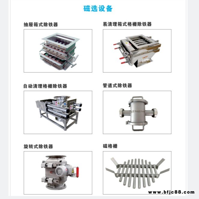 磁选机磁选设备抽屉箱式除铁器管道式旋转式自动清理格栅除铁器