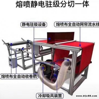 章嘉现货熔喷布设备  熔喷布输送线价格 熔喷布传送机厂家熔喷静电驻极分切一体