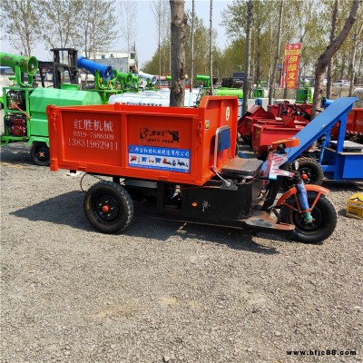 红胜 电动手推拉砖车 农场物流拉料平板推车 拉砖平板电动车 建筑工地拉砖