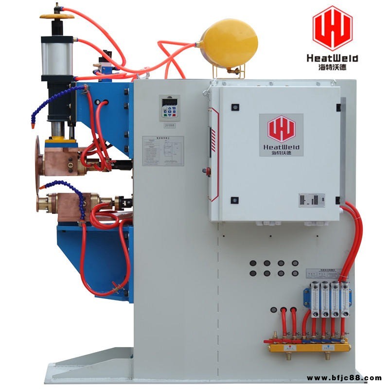 海特沃德油箱变频缝焊机FTB-160KV焊轮双驱动银瓦方箱机头高端精密滚焊机