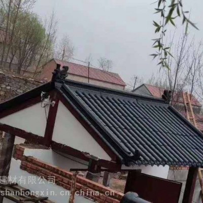 东莞虎门中式古建一体仿古双面围墙瓦 仿古一体瓦正脊瓦