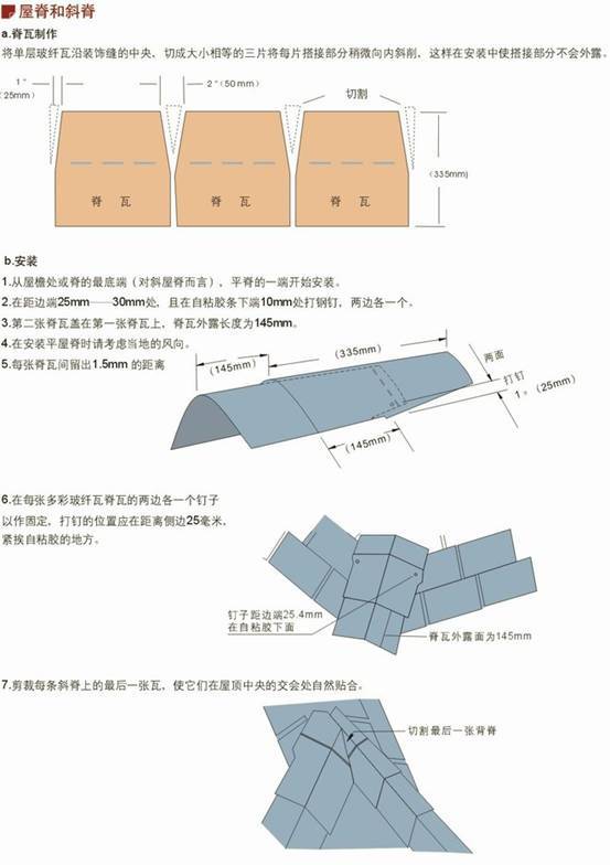 油毡瓦单层标准型玻纤瓦屋顶房顶瓦片防水隔热 别墅瓦 沥青瓦 玻纤瓦示例图7