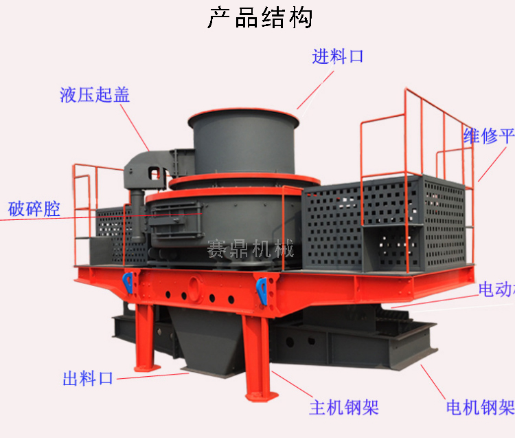 冲击式细碎制砂机  高产硬石打沙机 砂石骨料冲击式制砂设备  直通式冲击破碎机示例图11