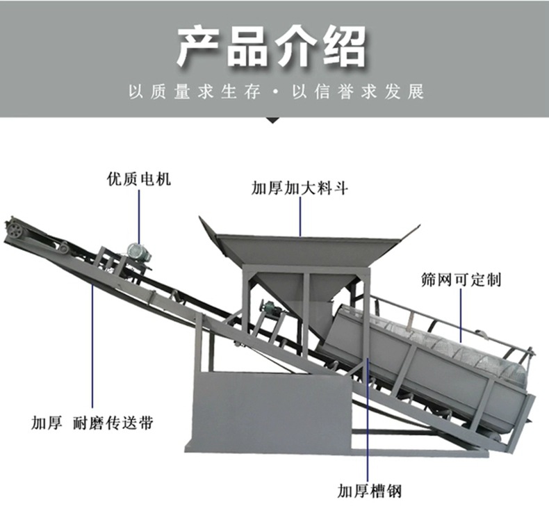 筛沙机 亿人机械 震动筛沙机  滚筒筛沙机  工地用筛沙设备  支持定制示例图1